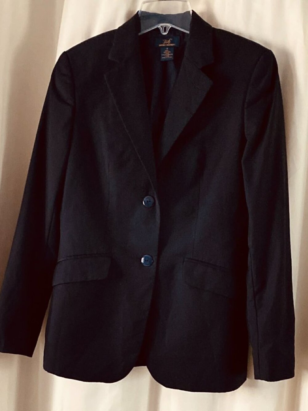 Brooks Brothers 346 Women’s Black Wool Blazer Loro Piana Italian Fabric Size 2